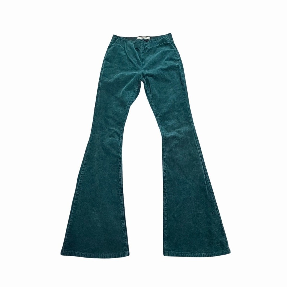 Rock & Roll Denim Teal Corduroy Flare Pants